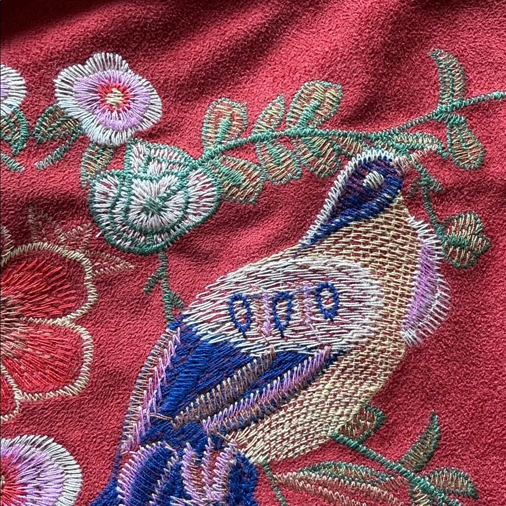 altar’d state Vermillion Sueded Embroidered Skirt - Picture 3 of 13